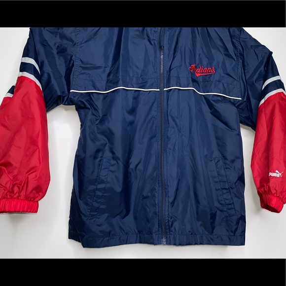 Vintage PUMA Cleveland Indians MLB Full-Zip Hoodie - Picture 6 of 8